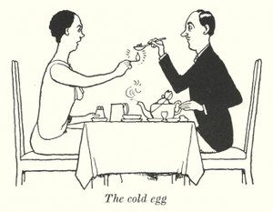 Det kalla ägget (litho) av William Heath Robinson