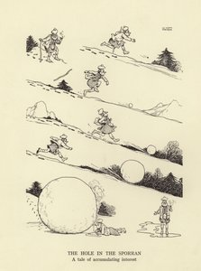 Hålet i sporran, en berättelse om ackumulerande intresse av William Heath Robinson
