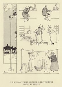 Det som vi måste förvänta oss när det börjar frysa. av William Heath Robinson