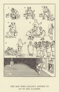 Mannen som inte hade råd att gå på akademin av William Heath Robinson