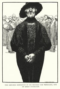 Denna vänskapliga läggning av hans gjorde honom vördnadsvärd och av stor uppskattning (litho) av William Heath Robinson
