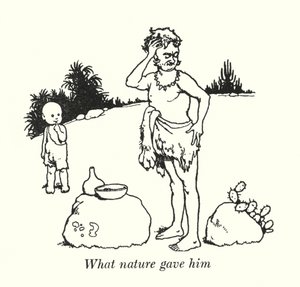 Vad naturen gav honom (litho) av William Heath Robinson