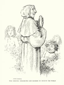 Som maskerar sig som maskerare för att lura världen (litho) av William Heath Robinson