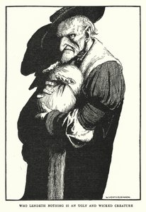 Den som inte lånar ut något är en ful och elak varelse (litho) av William Heath Robinson