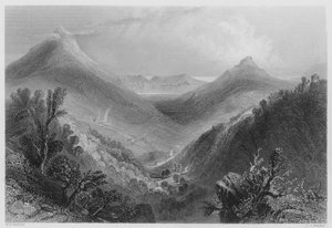 Glen of the Downs (gravyr) av William Henry (after) Bartlett
