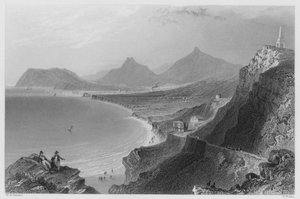 Killiney Bay, County Dublin (gravyr) av William Henry (after) Bartlett