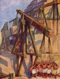 Bygga pyramiderna (färg litho) av William Henry (after) Margetson