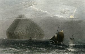 Ailsa Craig, graverad av J. T. Willmore (handfärgad gravyr)