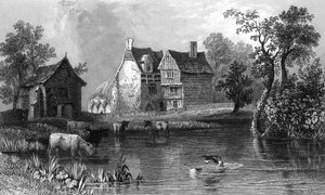 Beleigh Abbey, nära Maldon, Essex, graverat av Charles Mottram, 1832 av William Henry Bartlett
