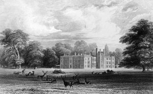 Bell House, Aveley, Essex, graverad av John Carr Armytage, 1832 av William Henry Bartlett