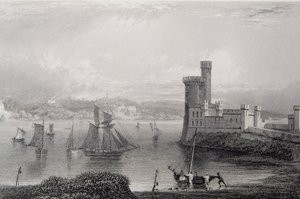 Black Rock Castle, nära Cork, Irland, 1830-talet av William Henry Bartlett