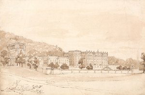 Chatsworth House, Derbyshire av William Henry Bartlett