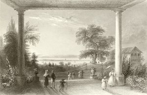 Staden och Bodensjön, från slottet Wolfsberg av William Henry Bartlett