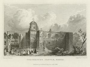 Colchester Castle, Essex av William Henry Bartlett