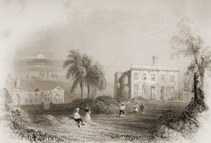 Dangan Castle, County Meath, Irland, från George Virtues "Scenery and Antiquities of Ireland", 1860-talet.