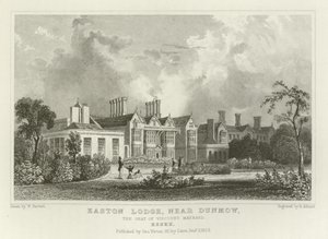 Easton Lodge, nära Great Dunmow, säte för Viscount Maynard, Essex av William Henry Bartlett