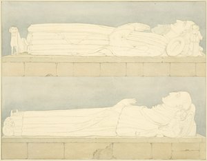 Effigies of the Canynges i St Mary Redcliffe av William Henry Bartlett