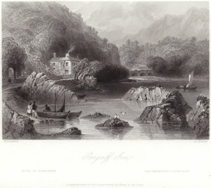 Glengariff Inn i County Cork av William Henry Bartlett