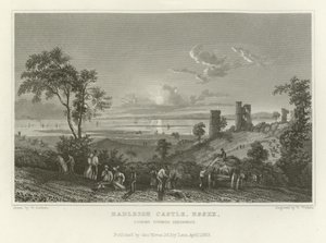 Hadleigh Castle, Essex, med utsikt mot Sheerness av William Henry Bartlett