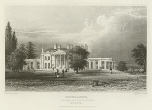 Highlands, säte för N Labouchere, Esquire, Essex av William Henry Bartlett
