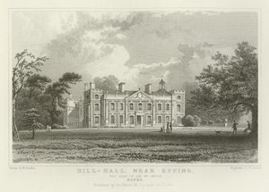 Hill-Hall, nära Epping, säte för Sir William Smyth, Essex av William Henry Bartlett