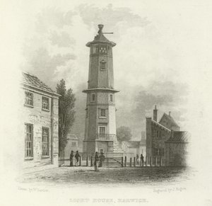 Light House, Harwich av William Henry Bartlett
