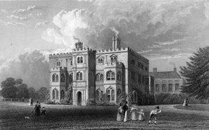 Marks Hall, Coggeshall, Essex, graverad av John Carr Armytage, 1833