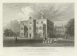Marks Hall, Coggeshall, Essex, säte för Mrs Honeywood av William Henry Bartlett