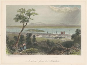 Montreal från berget av William Henry Bartlett