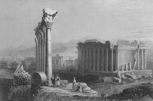Ruinerna av Balbec, en butik, Salomons stad av William Henry Bartlett
