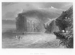 St Bees Head av William Henry Bartlett