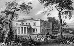 Stisted Hall, nära Braintree, Essex, graverad av John Carr Armytage, 1832 av William Henry Bartlett