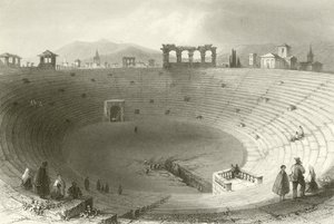 Amfiteatern, Verona av William Henry Bartlett