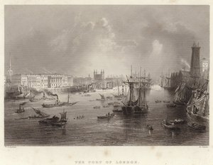 Londons hamn av William Henry Bartlett
