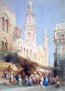 Sharia El Gohargiyeh, Kairo, 1800-talet av William Henry Bartlett