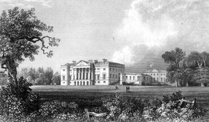 Thorndon Hall, Essex, graverad av Henry Adland, 1831 av William Henry Bartlett