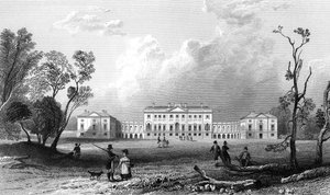 Thorndon Hall, Essex, graverad av Henry Adland, 1832 av William Henry Bartlett