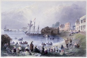 Torontos första marknad - i "" kanadensiskt landskap illustrerad av Bartlett W. H. av William Henry Bartlett