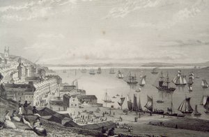 Vaaiga i le Cobh Harbour, tilotilo atu i Rostellan, County Cork, Aialani i le 1830s, mai le 