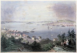 View of Halifax - i "" Canadian Scenery illustrated"" av William Henry Bartlett, red. George Virtue av William Henry Bartlett