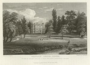 Writtle Lodge, Essex, säte för Vicesimus Knox, Esquire av William Henry Bartlett