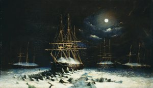 The British Naval Franklin Search Expedition: H.M.S Resolute, Assistance, Intrepid and Pioneer som övervintrar i Arktis, 1850-51