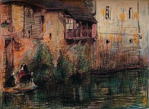 Kanalscen, Quimperle, c1907.