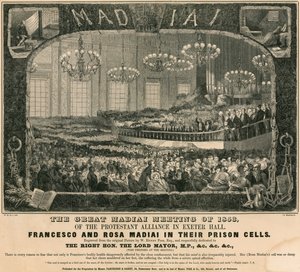 Det stora Madiai-mötet 1853 för den protestantiska alliansen i Exeter Hall, London