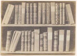 A Scene in a Library, plåt VIII från Pencil of Nature av William Henry Fox Talbot
