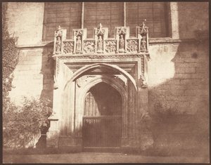 En gammal dörr i Magdalen College, Oxford,april 1843 (foto)