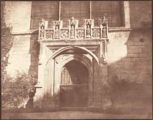 En gammal dörr i Magdalen College, Oxford av William Henry Fox Talbot