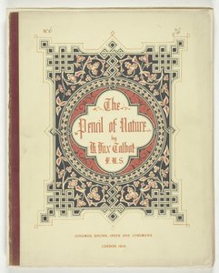 Omslag och text från "The Pencil of Nature", London, 1844 av William Henry Fox Talbot