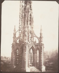 Scottmonumentet före färdigställandet, Edinburgh av William Henry Fox Talbot