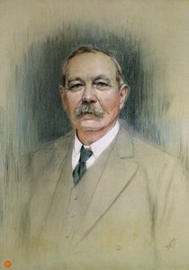 Porträtt av Sir Arthur Conan Doyle (pastell på papper)